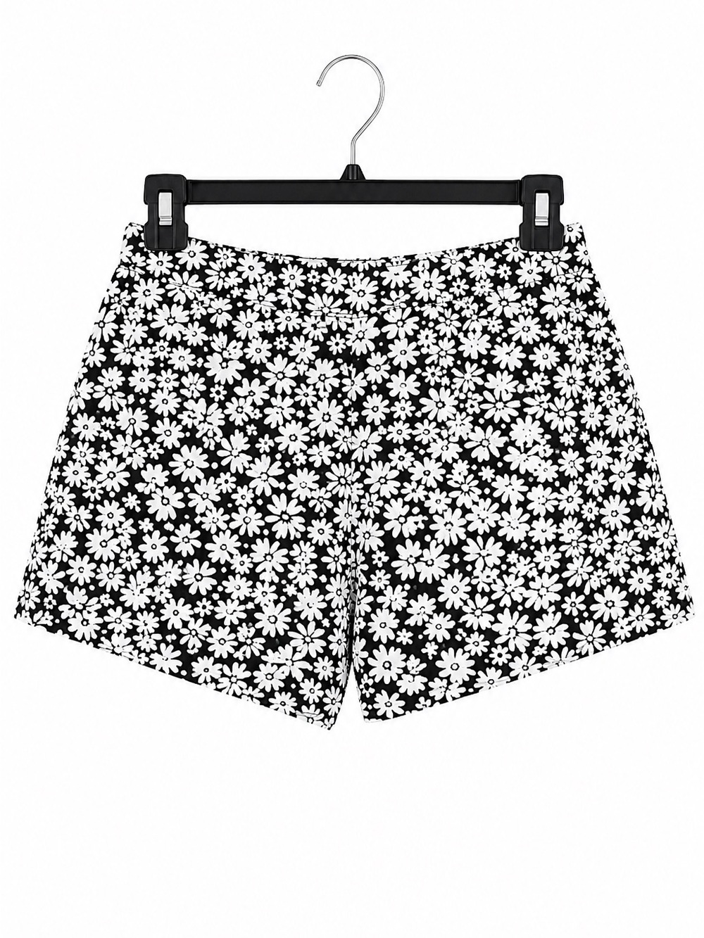 LOFT Daisy Print Linen Blend Pull On Shorts Womens Small